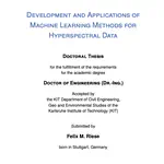 Development and Applications of Machine Learning Methods for Hyperspectral Data